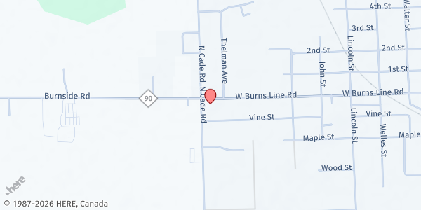 Map showing Brown City Community Food Pantry at 7029 Cade Rd, Brown City, MI
