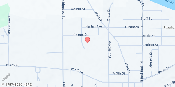 Map showing Faith United Methodist Church at 728 N Detroit Street, Buchanan, MI