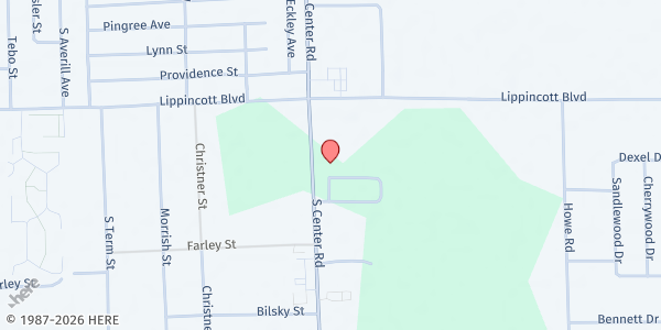 Map showing Hurley Prescription Pantry at 2065 S. Center Rd., Burton, MI