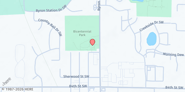 Map showing Kent District Library - Byron Township Branch at 8191 Byron Center Avenue SW, Byron Center, MI