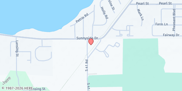 Map showing Love INC of Wexford and Osceola Counties at 753 Sunnyside Dr, Cadillac, MI