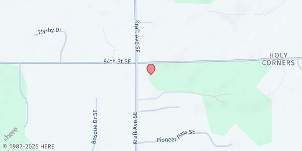 Map showing St. Paul Lutheran Church at 8436 Kraft Ave. SE, Caledonia, MI