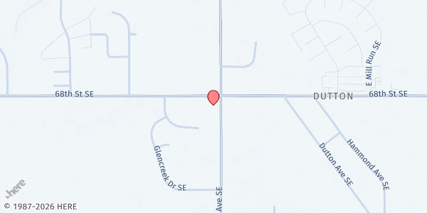 Map showing The Community Basket (Dutton Community Food Pantry) at 3178 68th Street, Caledonia, MI
