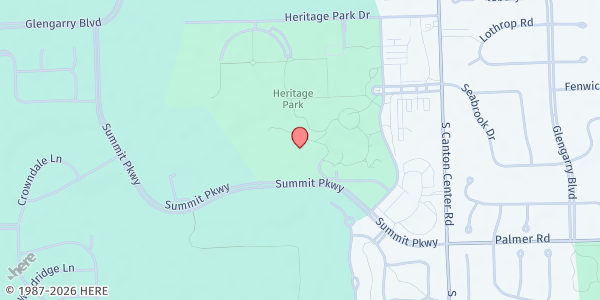 Map showing Canton Township Summit on the Park at 46000 Summit Parkway, Canton, MI