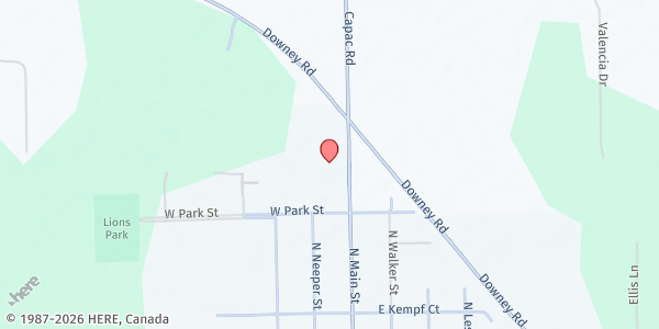 Map showing St. Nicholas Catholic Church at 4331 Capac Rd., Capac, MI