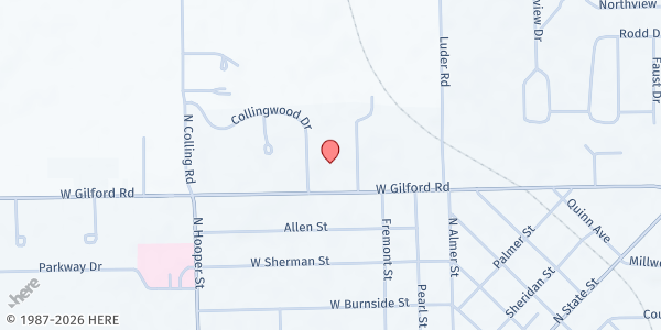 Map showing Good Samaritan Fund of Caro at 670 W Gilford Rd, Caro, MI