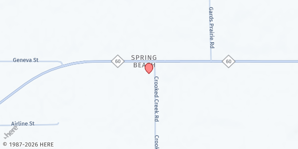 Map showing Pleasant View Church of Christ at 60550 Crooked Creek Rd, Cassopolis, MI