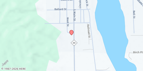 Map showing Central Lake Community Food Pantry at 1875 Main Street, Central Lake, MI