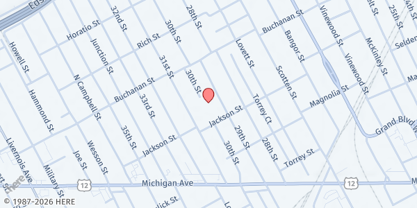 Map showing New Paradigm School at 4001 29th Street, Chadsey Condon, MI