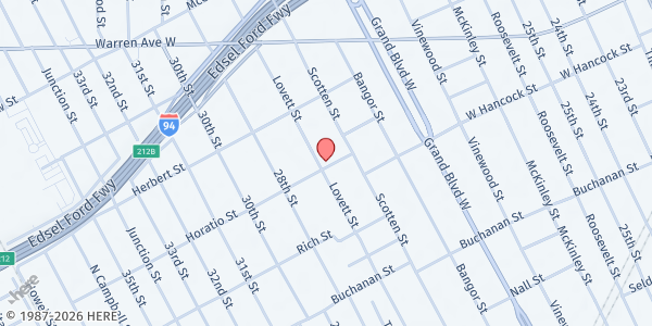 Map showing Word Of Truth - Lovett Street at 4900 Lovett Street, Chadsey Condon, MI