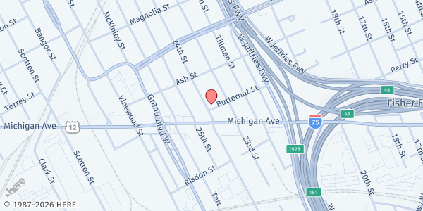 Map showing Zion Chapel Church at 3000 24th Street, Chadsey Condon, MI