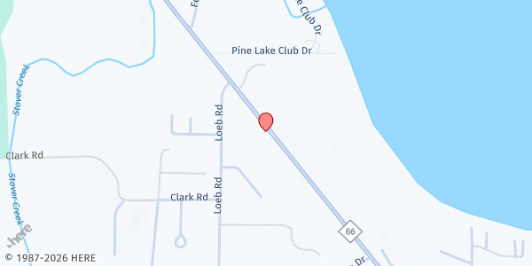 Map showing Bible Baptist Church - Bread of Life Food Pantry at 05855 M-66 N, Charlevoix, MI