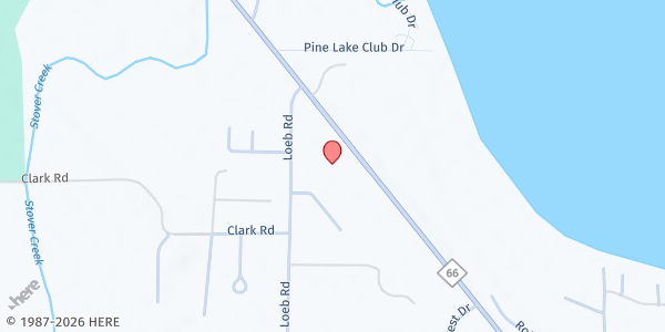 Map showing Bread of Life Food Pantry (Bible Baptist Church) at 5855 M-66 N, Charlevoix, MI