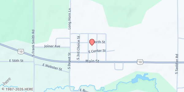 Map showing Chase Township Public Library at 8400 E. North Street, Chase, MI