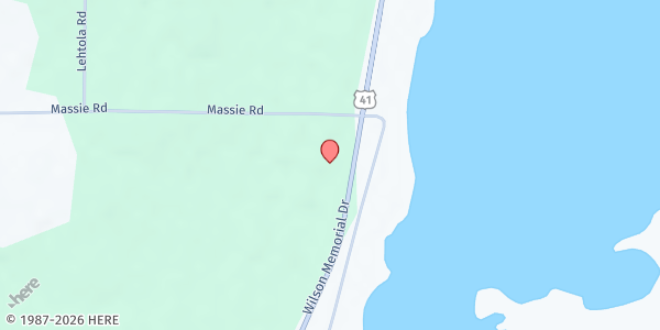 Map showing Holy Trinity Lutheran Church at 42905 Wilson Memorial Drive, Chassell, MI