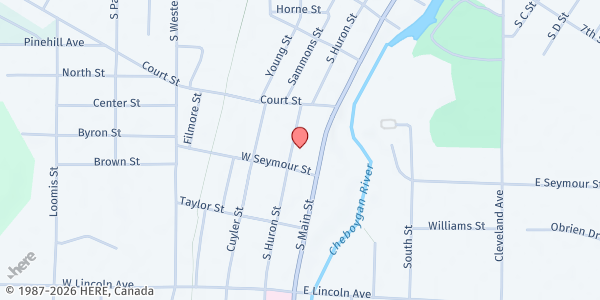 Map showing Salvation Army-Cheboygan at 444 S. Main St., Cheboygan, MI