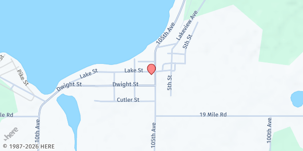 Map showing Barryton Public Library - Chippewa Lake Branch at 19171 Fourth St, Chippewa Lake, MI