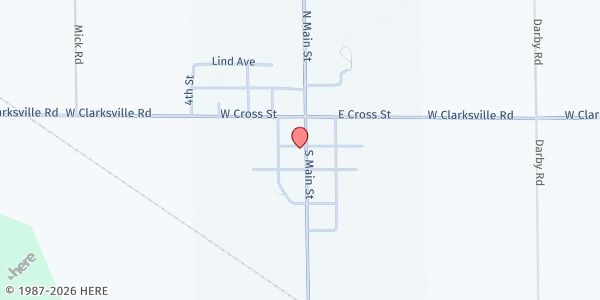 Map showing Ionia County Commission on Aging- Clarksville at 162 S. Main Street, Clarksville, MI