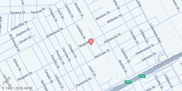 Map showing All Saints Soup Kitchen and Food Pantry at 6945 Wagner Street, Claytown, MI