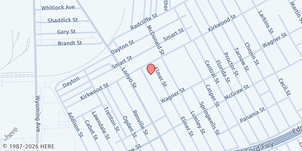 Map showing Food Hub at St. Cunegunda at 5900 Saint Lawrence Street, Claytown, MI