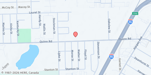 Map showing Bethlehem Temple at 22645 Quinn Road, Clinton Township, MI
