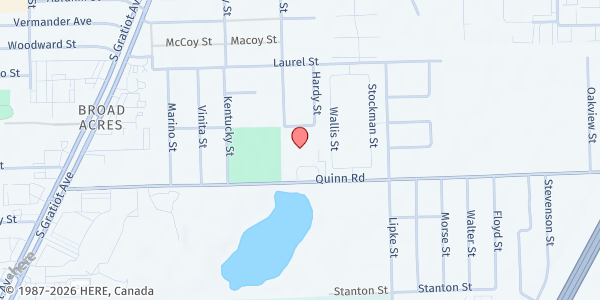 Map showing Dragon Community Outreach - Clinton Township at 22055 Quinn Road, Clinton Township, MI