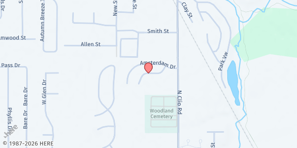 Map showing St. Mary Food Pantry-Flint at 3105 Rotterdam Dr., Clio, MI