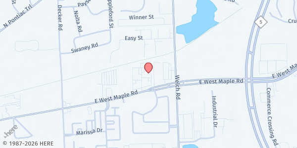 Map showing Hospitality House - Commerce Charter Twp at 2075 East West Maple Road, Commerce Charter Township, MI