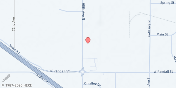 Map showing Coopersville Cares at 180 68th Ave N, Coopersville, MI