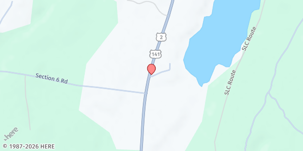 Map showing Lakeview Bible Church at 1211 US-Hwy 2, Crystal Falls, MI