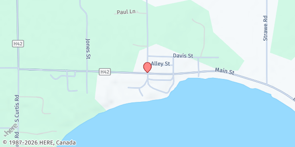 Map showing Marcy's Pantry at West 17455 Main Street, Curtis, MI