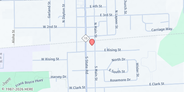 Map showing Journey Ministries at 102 S. Main St., Davison, MI