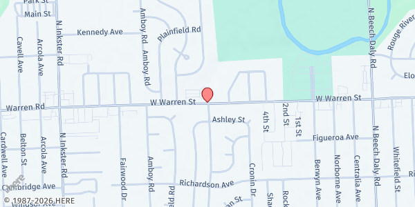 Map showing Salvation Army Dearborn Heights at 26700 West Warren Avenue, Dearborn Heights, MI