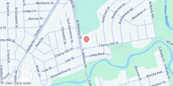 Map showing Christ Episcopal Church at 120 North Military Street, Dearborn, MI