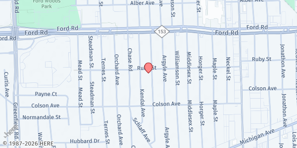 Map showing LAHC – CCMM Distribution Site at 5275 Kenilworth Street, Dearborn, MI