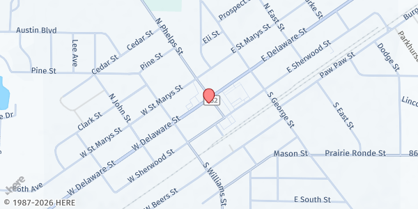 Map showing Friends of Decatur Human Services at 102 S Phelps, Decatur, MI