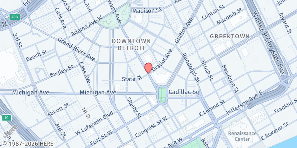 Map showing Detroit Muslim Mission @ Masjid Wali Muhammad at , Detroit, MI