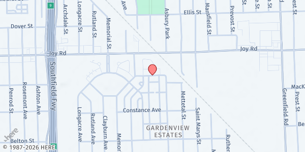 Map showing MP-SEED – Van Buren at 16461 Van Buren, Detroit, MI