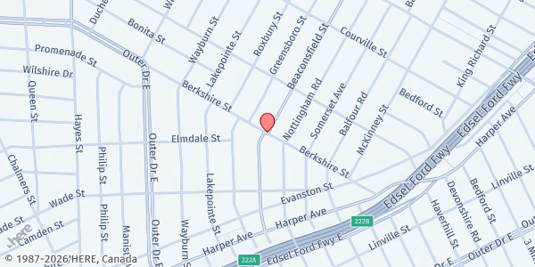 Map showing Sound Mind Sound Body - CCMM at 1433 Beaconsfield St., Detroit, MI