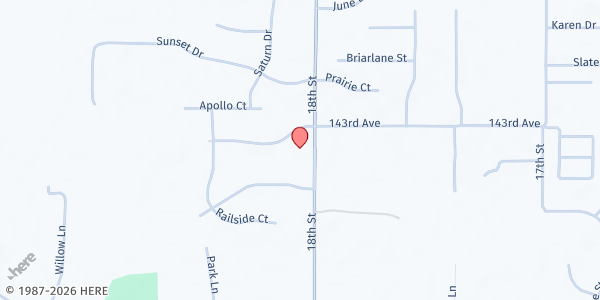 Map showing Project Hope of NE Allegan County at 1808 143rd Avenue, Dorr, MI