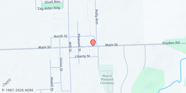 Map showing Linked Hearts at 5595 Main Street, Dryden, MI