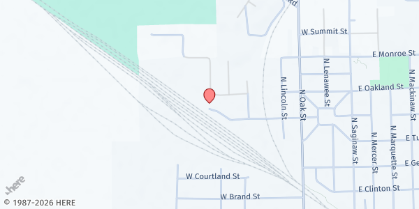 Map showing Faith Baptist Church of Durand at 520 Kent St, Durand, MI