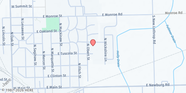 Map showing St. Joseph Food Pantry at 700 Columbia St., Durand, MI