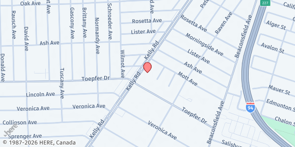 Map showing Christian Trinity at 21770 Kelly Road, Eastpointe, MI
