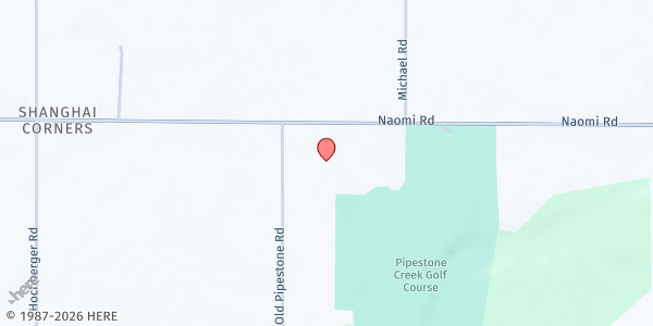 Map showing Eau Claire Seventh Day Adventist Church at 6562 Naomi Road, Eau Claire, MI