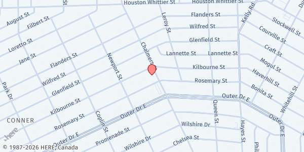 Map showing MP-Jesus Tabernacle at 11001 Chalmers Street, Eden Gardens, MI