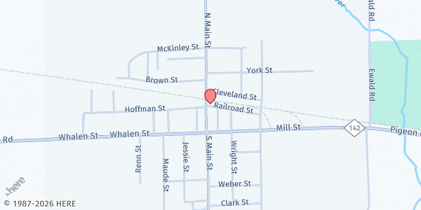 Map showing Huron County Youth Center at 16 N. Main Street, Elkton, MI