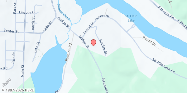 Map showing Mom & Tots Center at 9100 Pleasant Hill Rd, Ellsworth, MI