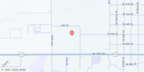 Map showing Osceola County 4-H Fairgrounds at 101 Recreational Dr., Evart, MI