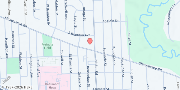 Map showing Salvation Army-Farmington at 27500 Shiawassee Street, Farmington Hills, MI